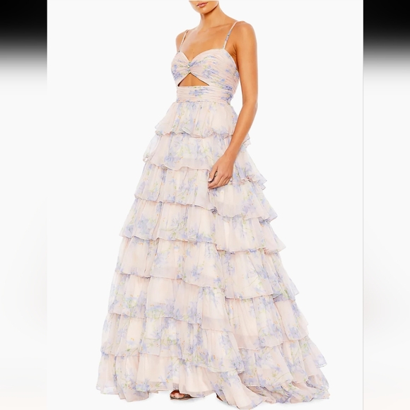 Mac Duggal Ieena Floral Gown Size 6 - Picture 6 of 10